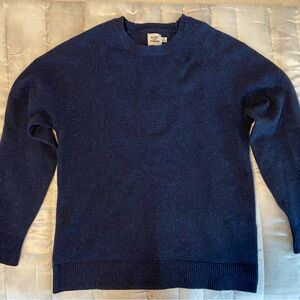 Flint and Tinder Speckled Merino Wool Crewneck Sweater in Blue Men's Size M